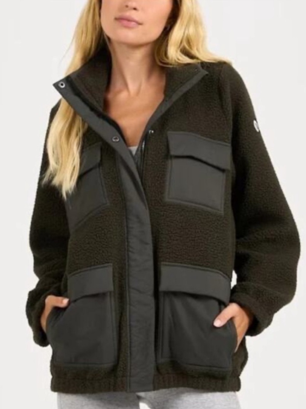 Vuori utility Sherpa jacket in dark oregano
